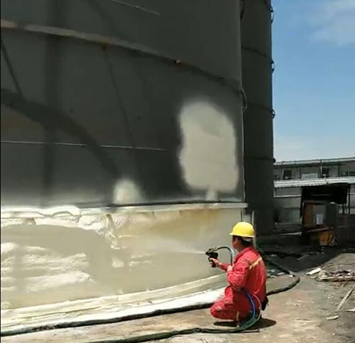 糧倉聚氨酯保溫專用噴涂機(圖2) 糧倉聚氨酯保溫噴涂案例