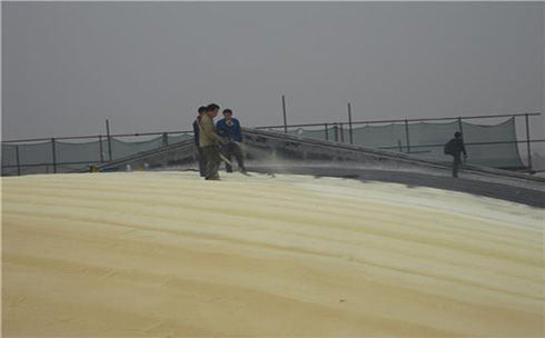 大型糧庫聚氨酯噴涂保溫 低溫隔熱(圖1) 大型糧庫聚氨酯噴涂保溫